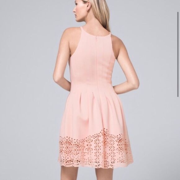 VINCE CAMUTO Size 14P Laser Detail Light Pink Dress has pockets! - Picture 3 of 16